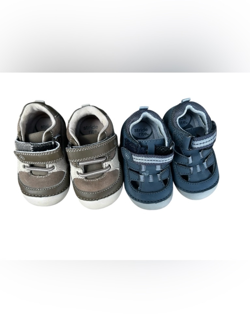 Stride Rite Baby Toddler Walker Shoes Sz 3M Lot of 2 Pair Excellent Condition